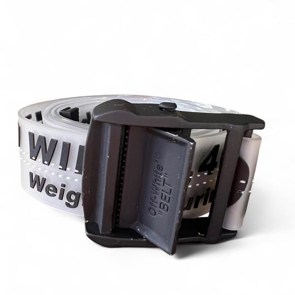 Off-White™ Clear Industrial Belt – Made in Italy, Transparent PVC, Black  (47”) - Picture 7 of 8